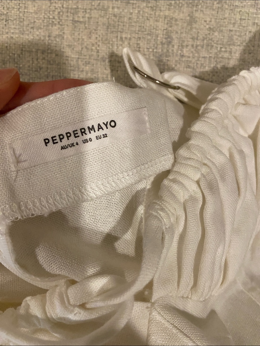 Peppermayo White Ruched Bust Mini Slip Dress - Picture 4 of 4